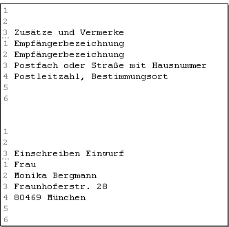 Abb. 12.1: DIN 5008 - Anschriftfeld