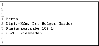 Abb. 12.2.4: DIN 5008 - Musteranschrift