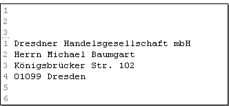 Abb. 12.2.6: DIN 5008 - Musteranschrift